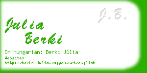 julia berki business card